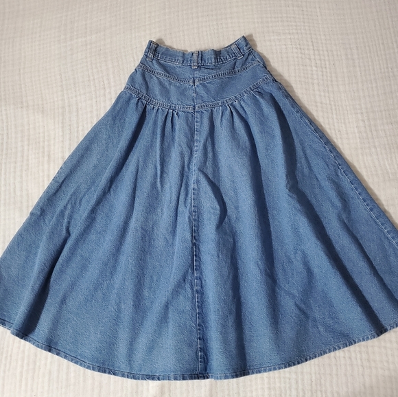 Vintage 90's Carlyle High Waist Denim Skirt - Picture 4 of 6